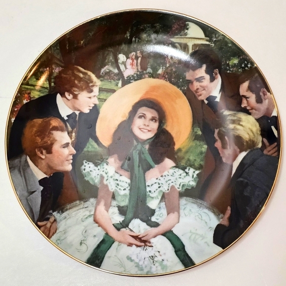 Gone with the Wind "Scarlett & Her Suitors" 1989 Plate #2567N - Picture 4 of 9